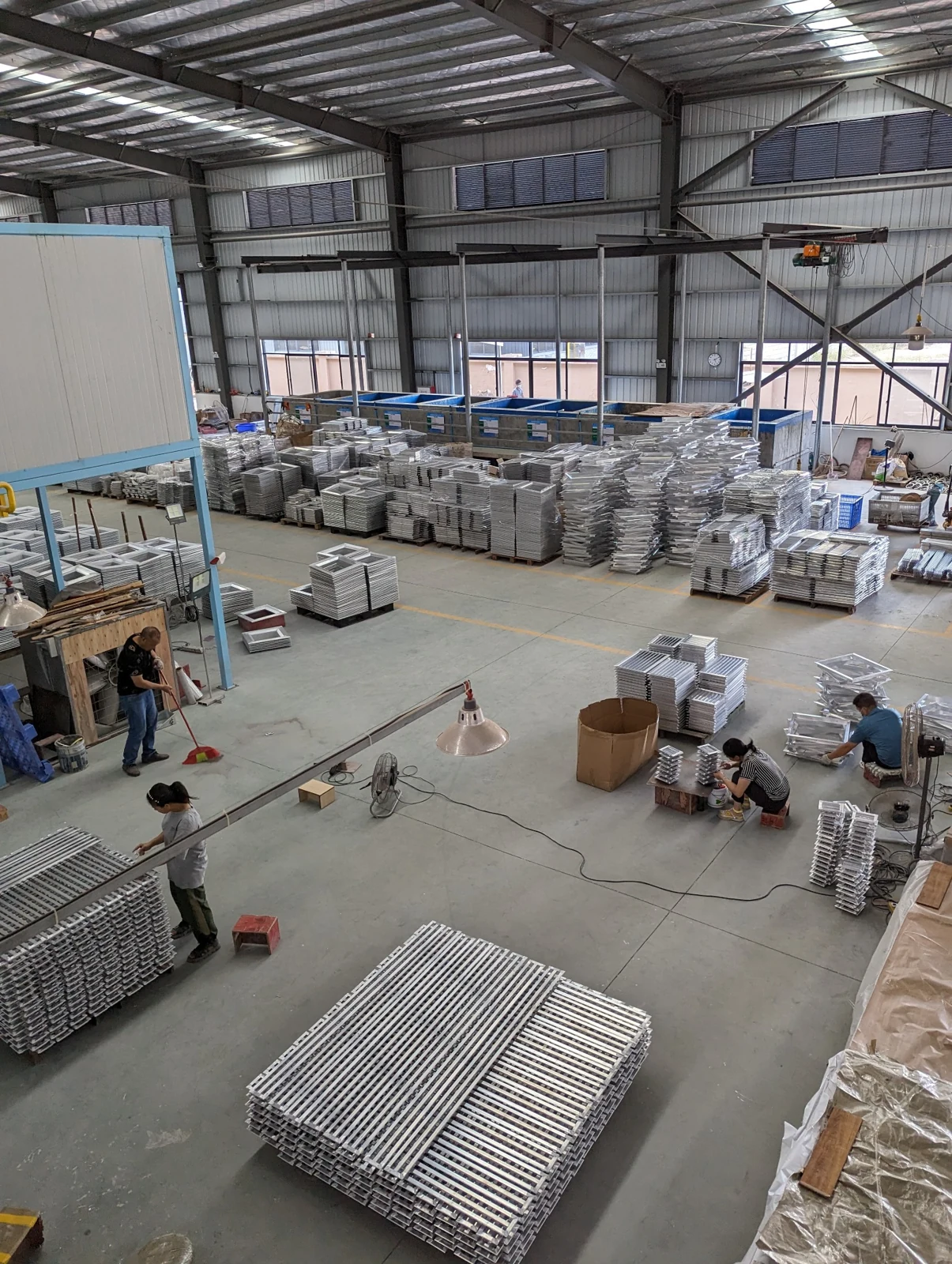 Grille assembly at a manufacturing partner.