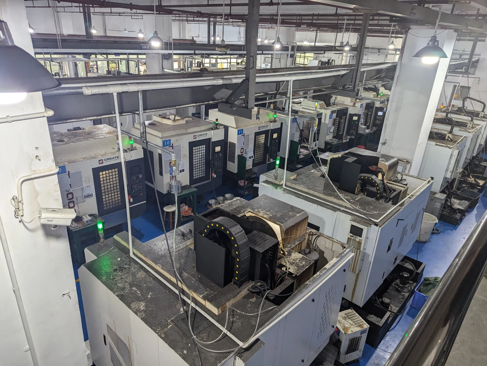 Machining work at a manufacturing partner